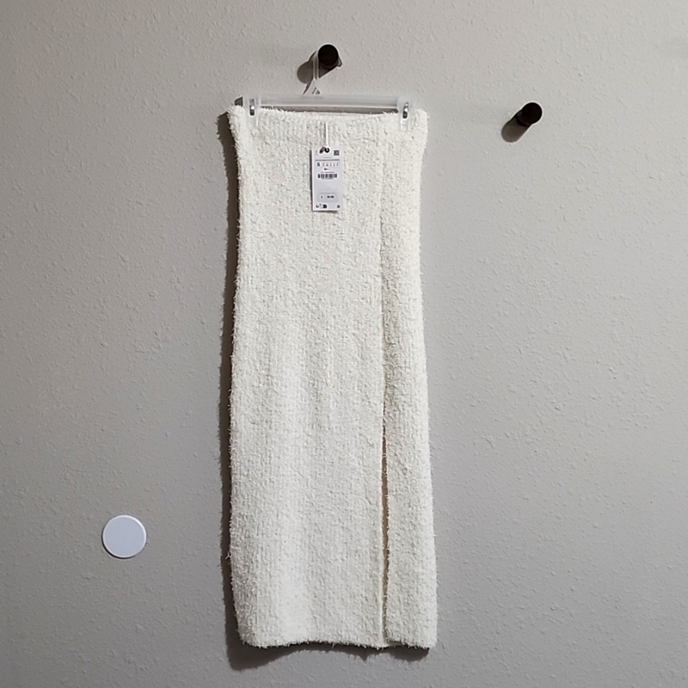 Zara Cream Midi Skirt